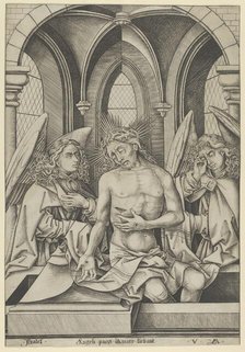 Christ as the Man of Sorrows Between Two Angels, ca. 1500., ca. 1500. Creator: Israhel van Meckenem.