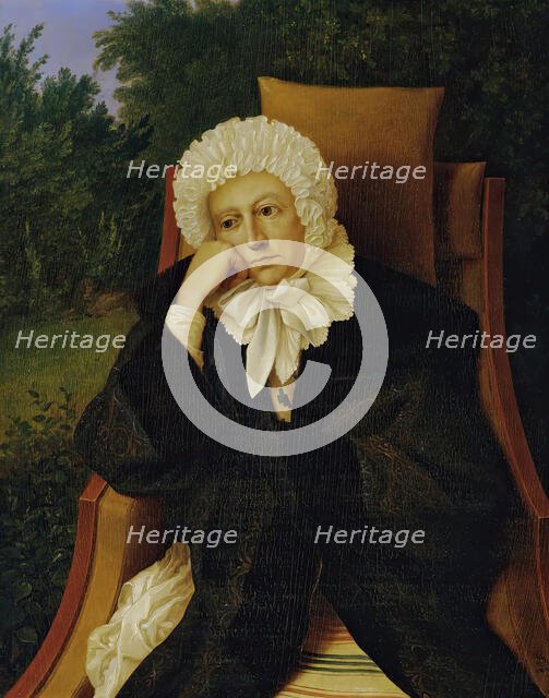 Lady in an armchair, 1831. Creator: Ludwig Ferdinand Schnorr von Carolsfeld.