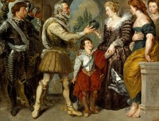 Henri IV Conferring the Regency upon Marie de' Medici (after Rubens), before 1834. Creator: Eugene Delacroix.