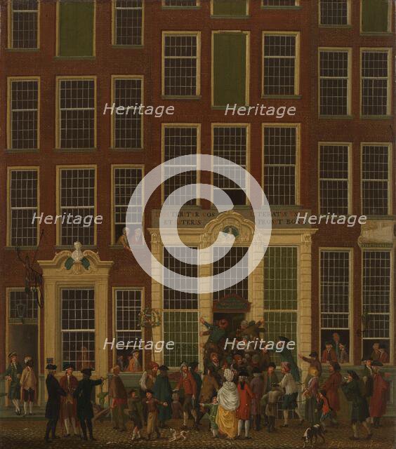 The Bookshop and Lottery Agency of Jan de Groot in the Kalverstraat in Amsterdam, 1779. Creator: Isaak Ouwater.