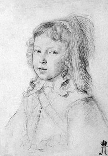 Portrait of the King Louis XIV (1638–1715) as a Child, 1644.  Creator: Mellan, Claude (1598-1688).