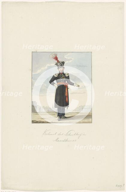 Colonel of the militia in marching dress, 1830-1831.  Creator: Anon.