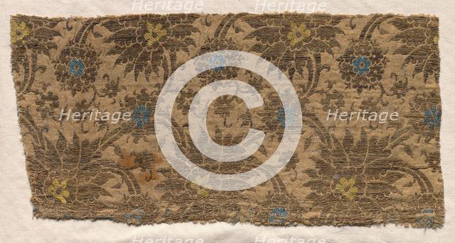 Silk Fragment, 1350-1399. Creator: Unknown.