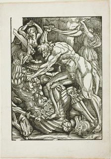 The Labors of Hercules: Hercules and Cacus, c. 1528. Creator: Gabriel Salmon.