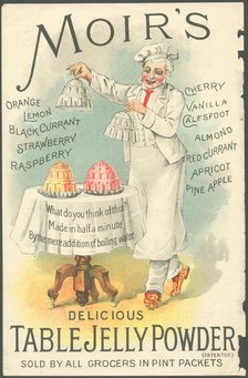 Moir's Table Jelly Powder, 1890s. Artist: Unknown