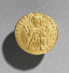 Solidus with Romanus I Lecapenus and His Son Christopher , 920-944. Creator: Unknown.