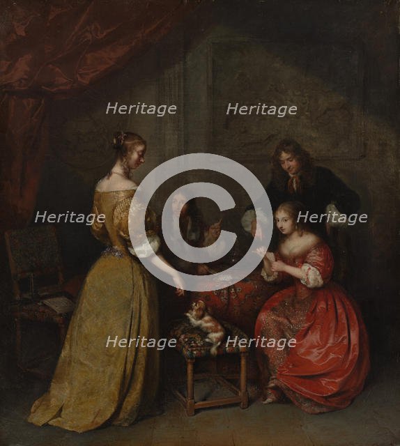 The Card Party, ca. 1665. Creator: Gaspar Netscher.