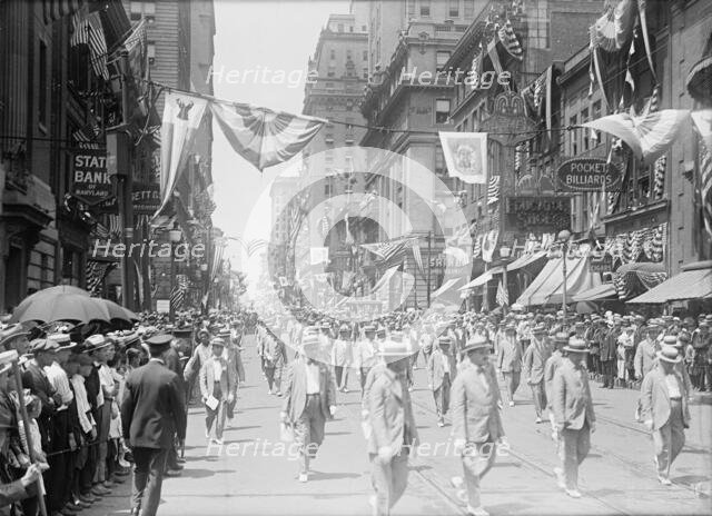 Elk Parade, Baltimore, 1916. Creator: Harris & Ewing.