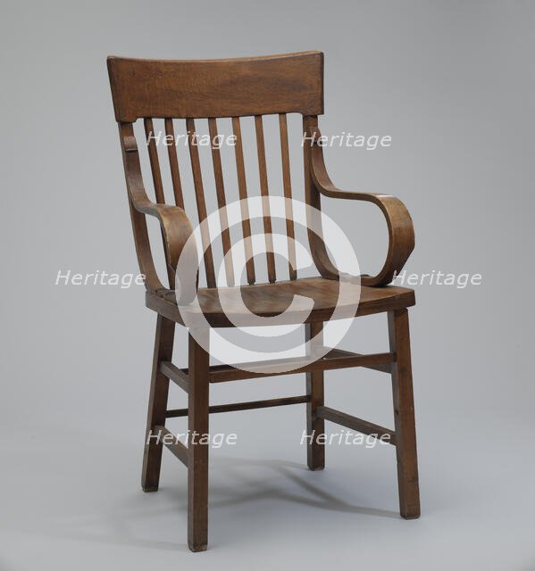 Bentwood armchair from a church in Tulsa, Oklahoma, late 19th-early 20th century. Creator: Unknown.
