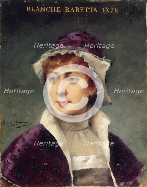 Portrait of Blanche Baretta (1855-1939), member of the Comédie-Française, 1883. Creator: Louise Abbema.