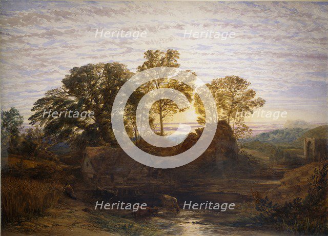 The Watermill, c1848-1849. Artist: Samuel Palmer.