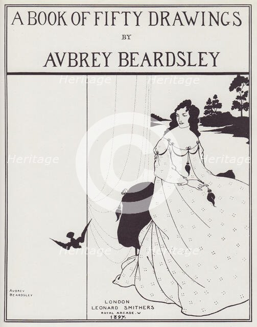 Cover Design for A Book of Fifty Drawings, 1897. Creator: Aubrey Beardsley.