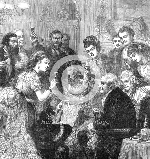 The Toast of the Evening, drawn by A. Hunt, 1872. Creator: Unknown.
