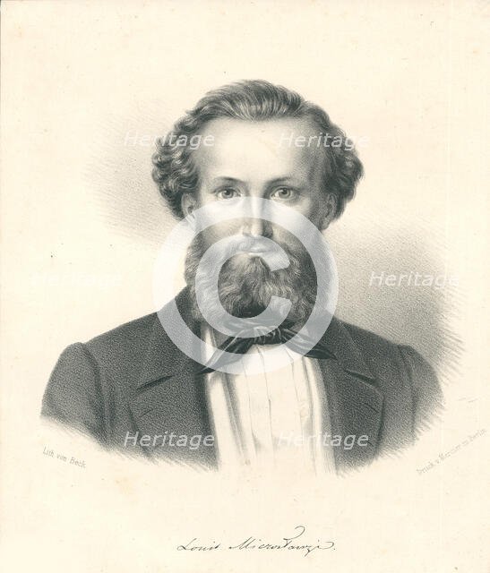 Portrait of Ludwik Mieroslawski (1814-1878), c. 1850. Creator: Anonymous.