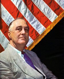 Franklin Delano Roosevelt (1882-1945), 32nd President of the USA 1932-1945, c1943. Artist: Unknown