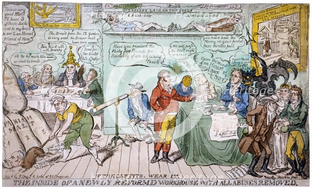 'The Inside of a Newly Reformed Workhouse with all Abuses Removed', 1813. Artist: Timothy Teas