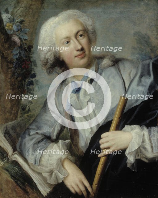 Fluteplayer, 1734. Creator: Lorens Pasch the Elder.