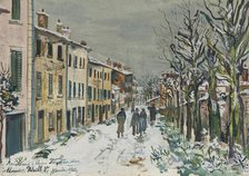 Rue sous la neige, 1923. Creator: Utrillo, Maurice (1883-1955).