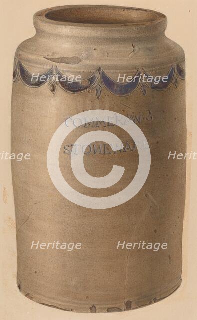 Jar, c. 1940. Creator: Isadore Goldberg.