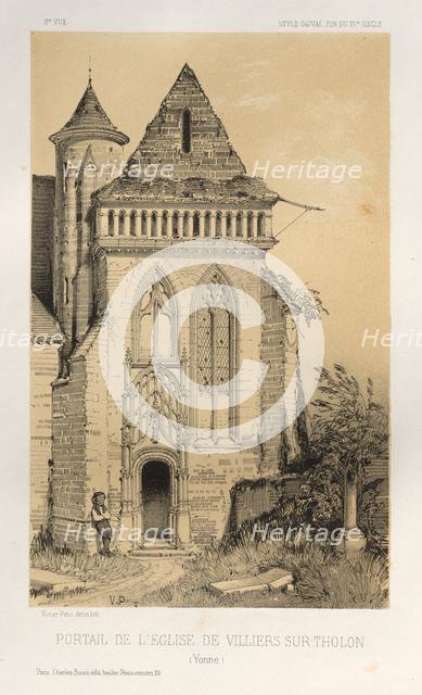 ...Pl.2, Portail de LEglise de Villiers Sur-Tholon (Yonne), 1860. Creator: Victor Petit (French, 1817-1874).