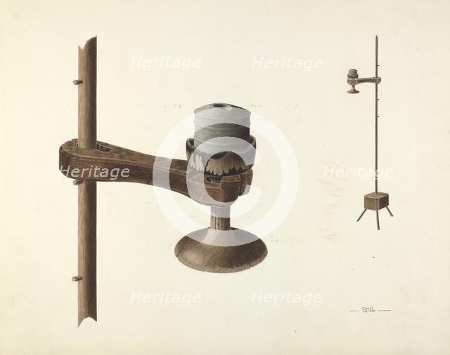 Zoar Floor Lighting Device, c. 1938. Creator: Carol Larson.