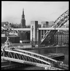 Bridges over the River Tyne, Newcastle upon Tyne, c1955-c1980. Creator: Ursula Clark.