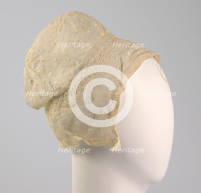 Cap, American, ca. 1830. Creator: Unknown.