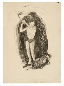 Man with an Ax, 1893/94. Creator: Paul Gauguin.