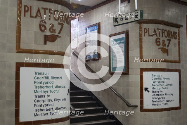 Cardiff train station, 2009. Creator: Ethel Davies.