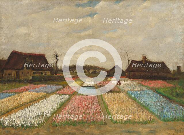 Flower Beds in Holland, c. 1883. Creator: Vincent van Gogh.