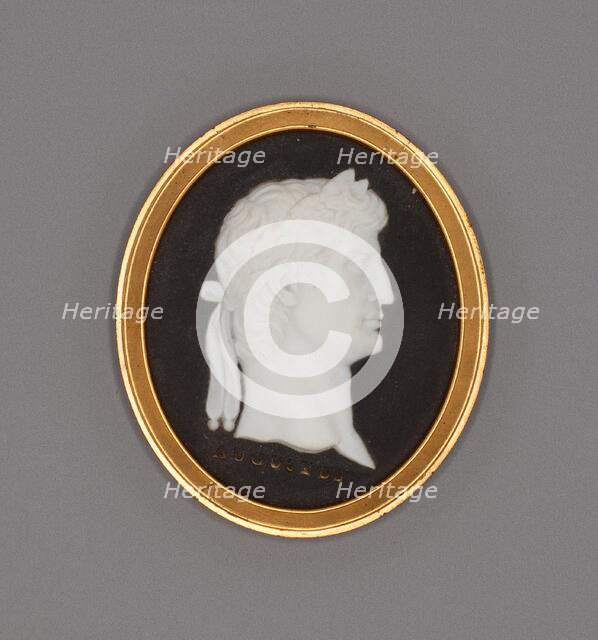 Medallion with Augustus, Burslem, Late 18th century. Creator: Wedgwood.