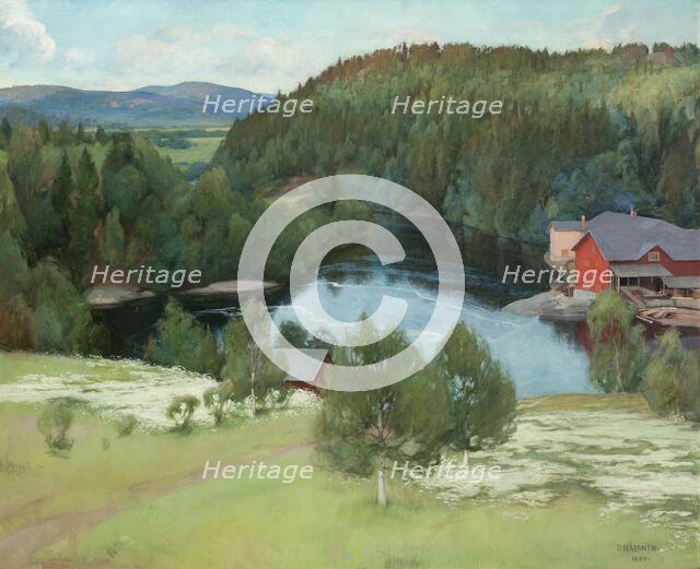 Myllykylä Sawmill, 1899. Creator: Halonen, Pekka (1865-1933).