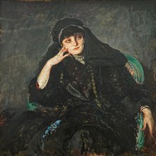 Portrait of Anna-Elisabeth, Comtesse Mathieu de Noailles (1876-1933), 1912. Creator: Blanche, Jacques-Émile (1861-1942).