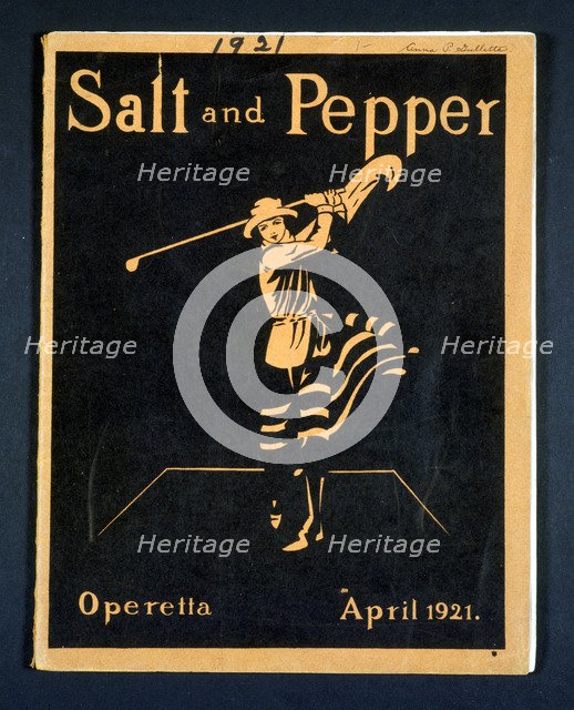 'Salt and Pepper' operetta cover, 1921. Artist: Unknown
