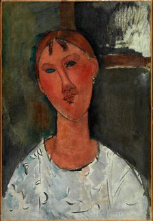 Girl in a White Blouse, c1915. Creator: Amadeo Modigliani.