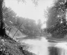 River, probably the Huron River, Ypsilanti, Michigan, between 1900 and 1910. Creator: Unknown.