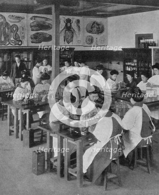 The higher education of women in Japan, 1910. Artist: Unknown