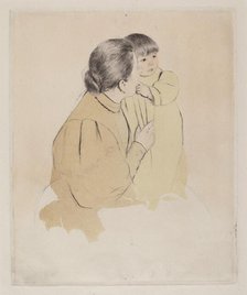 Peasant Mother and Child, c. 1894. Creator: Mary Cassatt.