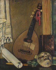 Still Life with a Mandolin, 1925. Creator: Marussig, Pietro (1879-1937).