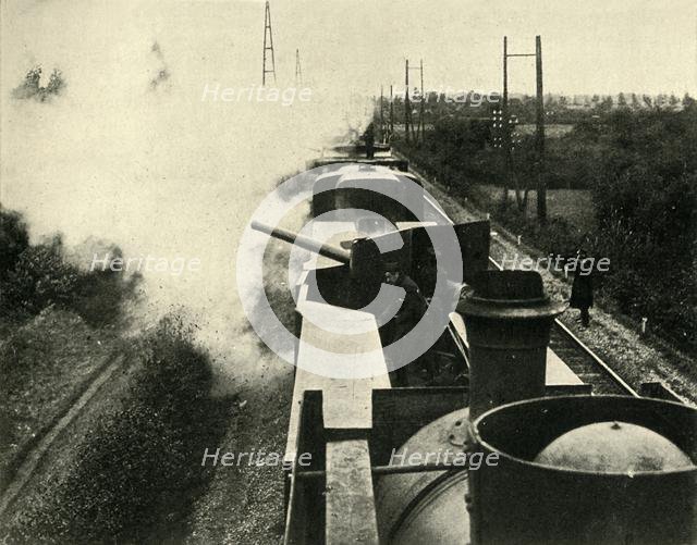 British Navy armoured train, First World War, 1914, (c1920). Creator: Unknown.
