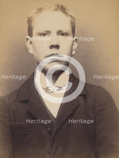 Billot. Eugène. 20 ans, né à La Charité (Nièvre). Tailleur d'habits. Anarchiste. 9/3/94. , 1894. Creator: Alphonse Bertillon.