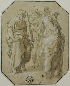 Saint Paul and Three Other Standing Figures, 18th century. Creator: Anton Maria Zanetti.