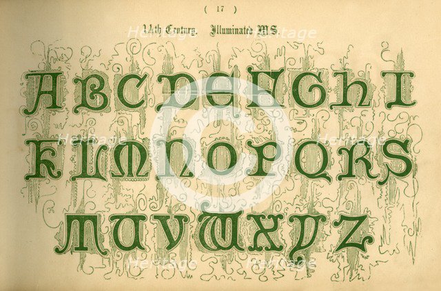 '14th Century. Illuminated MS.', 1862. Artist: Unknown.