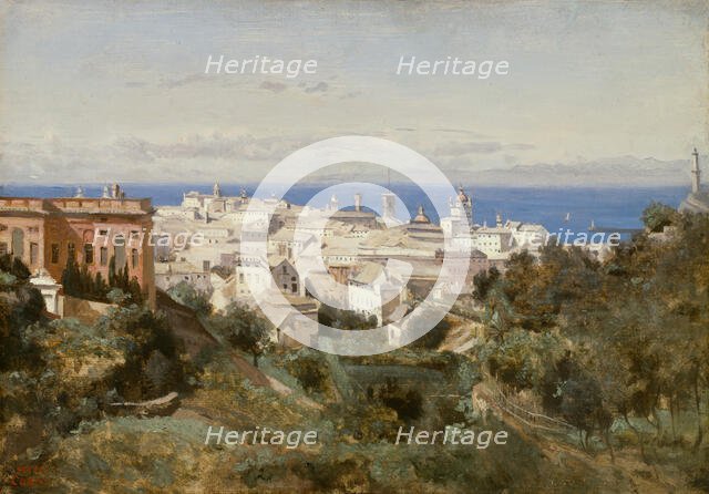 View of Genoa, 1834. Creator: Jean-Baptiste-Camille Corot.