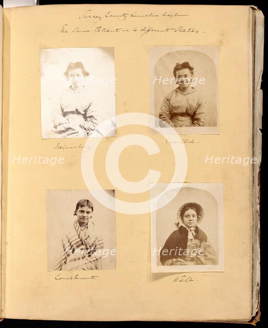 Untitled [Surrey County Lunatic Asylum - the Same Patient in 4 different States], 1849/60.  Creator: Hugh Welch Diamond.