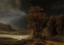 Landscape with the Parable of the Good Samaritan, 1638. Creator: Rembrandt van Rhijn (1606-1669).