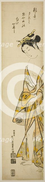 Young Woman after a Bath, c. 1745. Creator: Ishikawa Toyonobu.