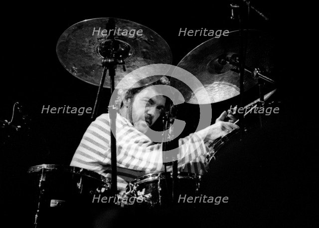 Steve Gadd, Capital Radio, Royal Festival Hall, London, July 88. Artist: Brian O'Connor.
