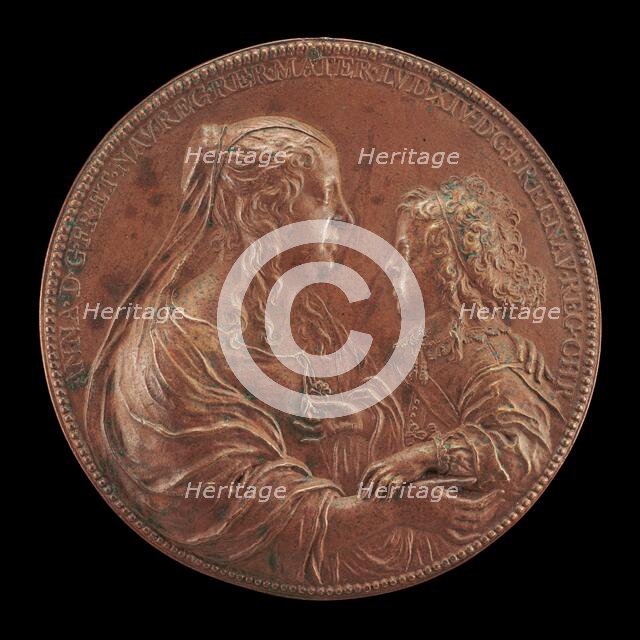 Louis XIV, 1638-1715, King of France 1643, and his mother Anne of Austria, after 1645. Creator: Unknown.