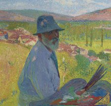Self-portrait in La Bastide-du-Vert, 1905. Creator: Martin, Henri (1860-1943).